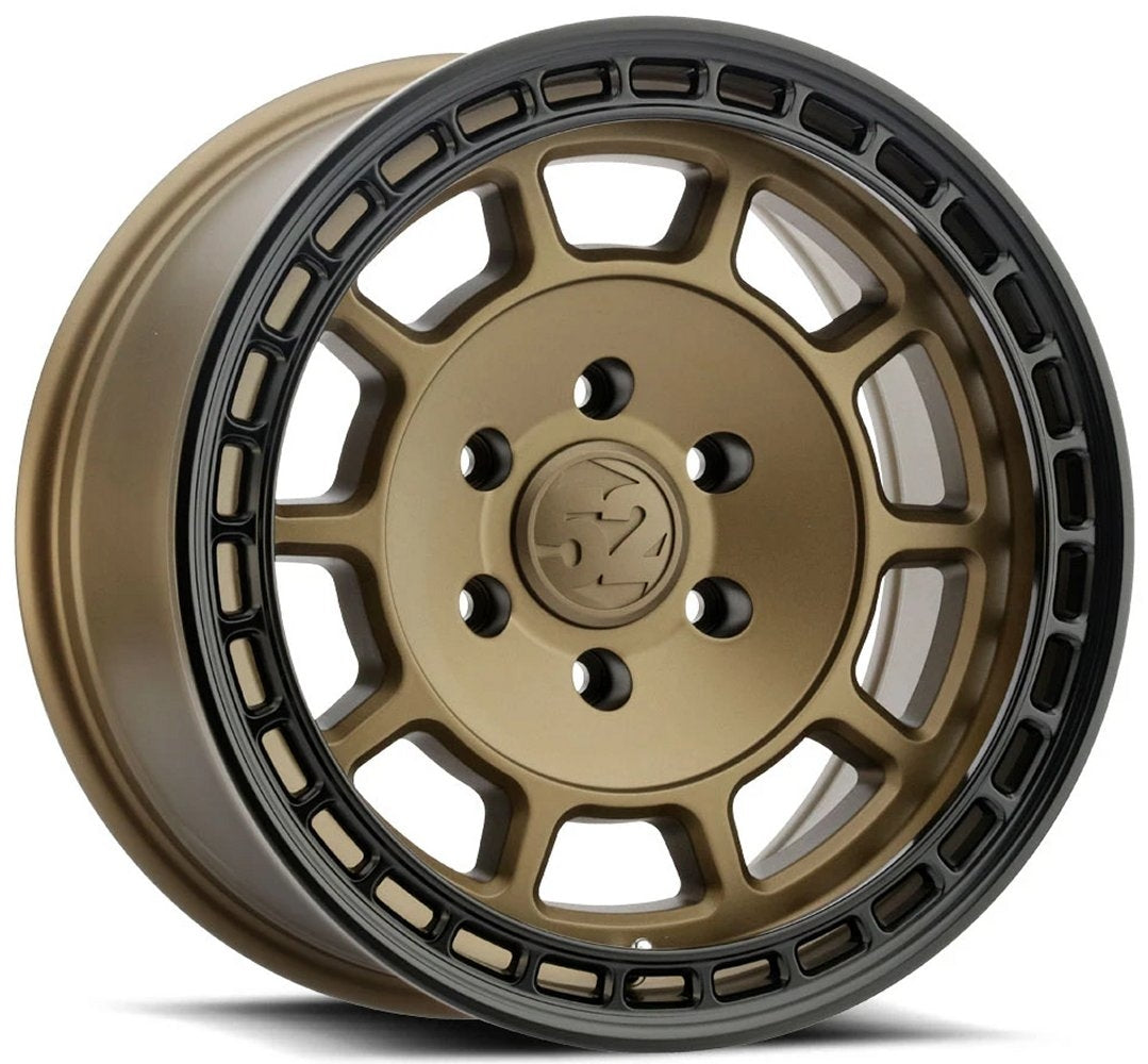 17x8.5 Fifteen52 Off-Road Traverse HD Block Bronze w/ Black Ring 6x5.5/139.7 0mm - Flex Offroad