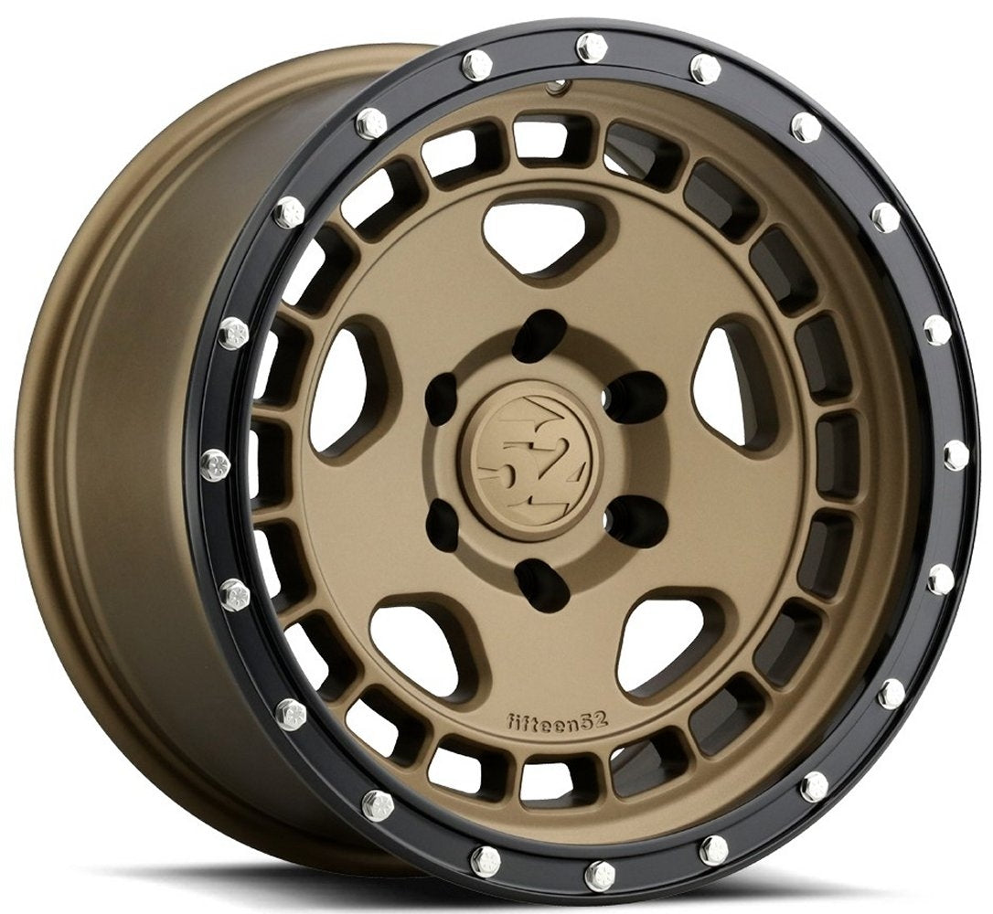 17x8.5 Fifteen52 Off-Road Turbomac HD Block Bronze w/ Black Ring & Steel Hardware 6x5.5/139.7 0mm - Flex Offroad