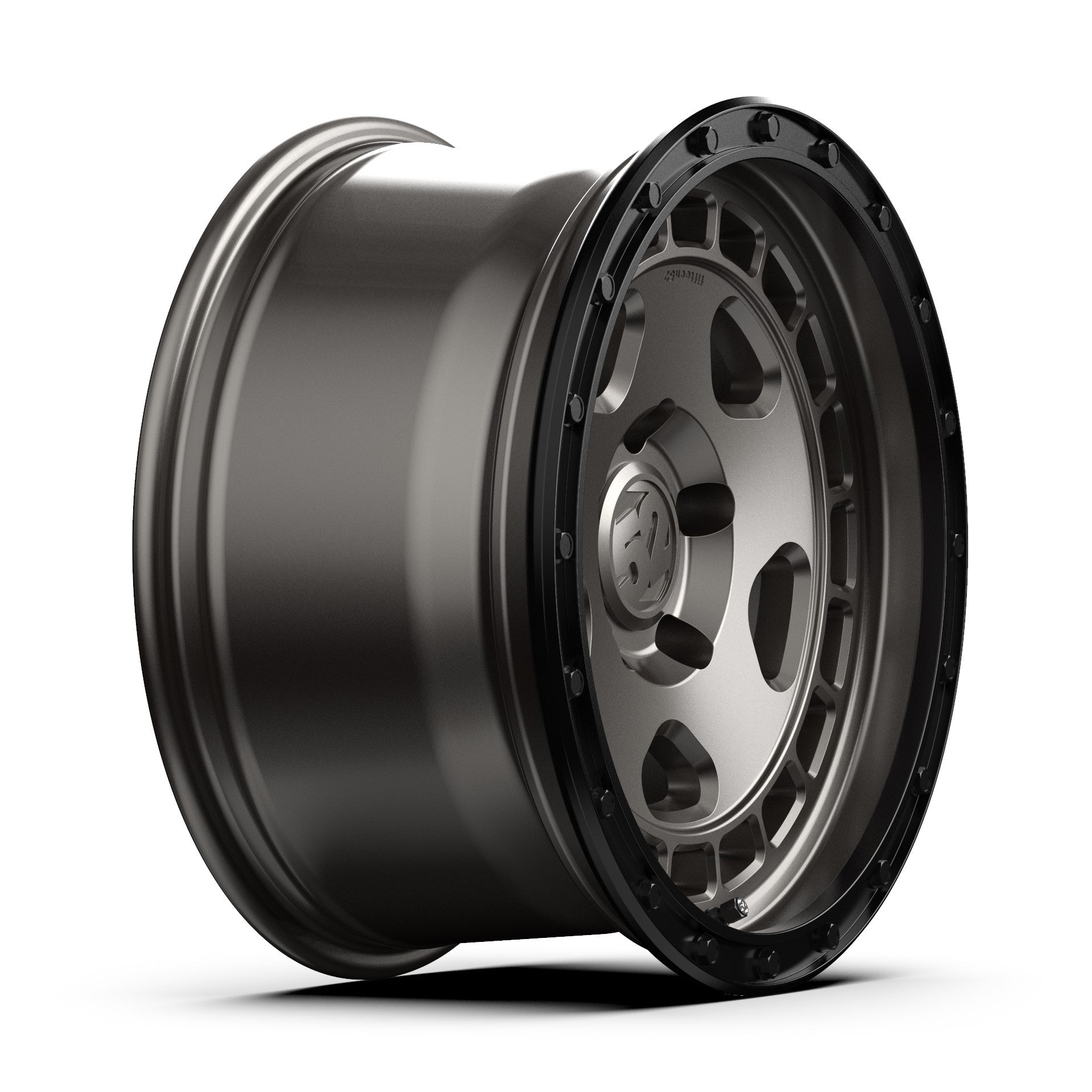 17x8.5 Fifteen52 Off-Road Turbomac HD Magnesium Grey w/ Black Ring & Steel Hardware 5x5/127 0mm - Flex Offroad