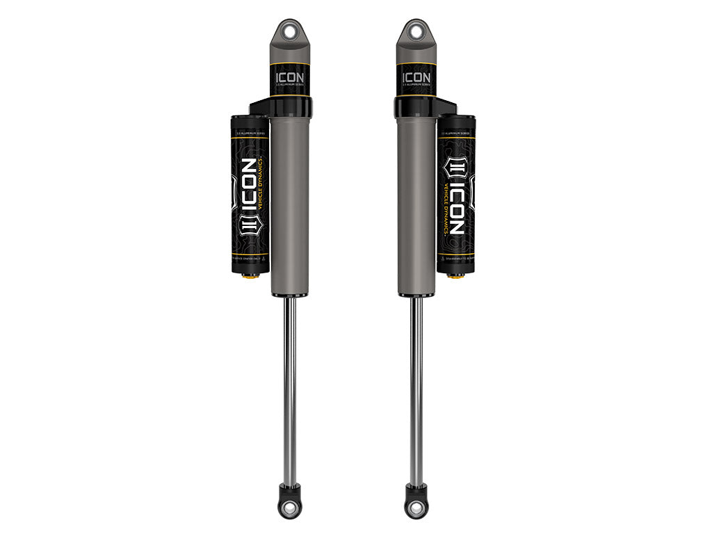 ICON 1999-2024 Ford F-250/F-350 Super Duty, 3-6" Lift, Rear, V.S. 2.5 Aluminum Series Shock Absorbers, Piggyback Reservoir, Pair 37701p