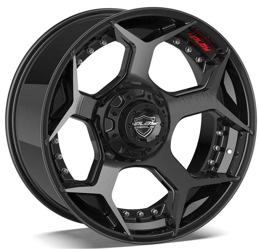 (Clearance - No Returns) 22x12 4Play Off-Road 4P50 Brushed Black (* May Require Trimming) 8x170 -44mm - Flex Offroad