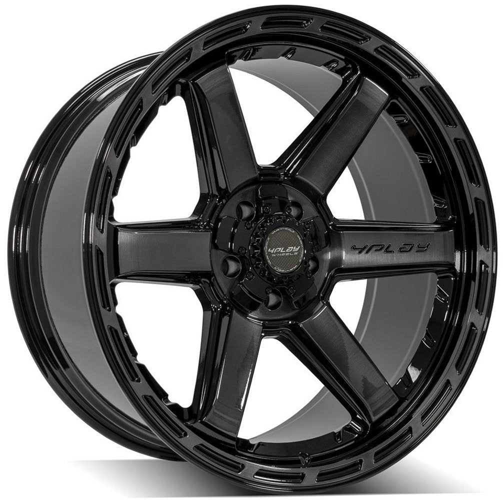 24x12 4Play Off-Road 4P63 Brushed Black (* May Require Trimming) 6x135 6x5.5/139.7 -44mm - Flex Offroad