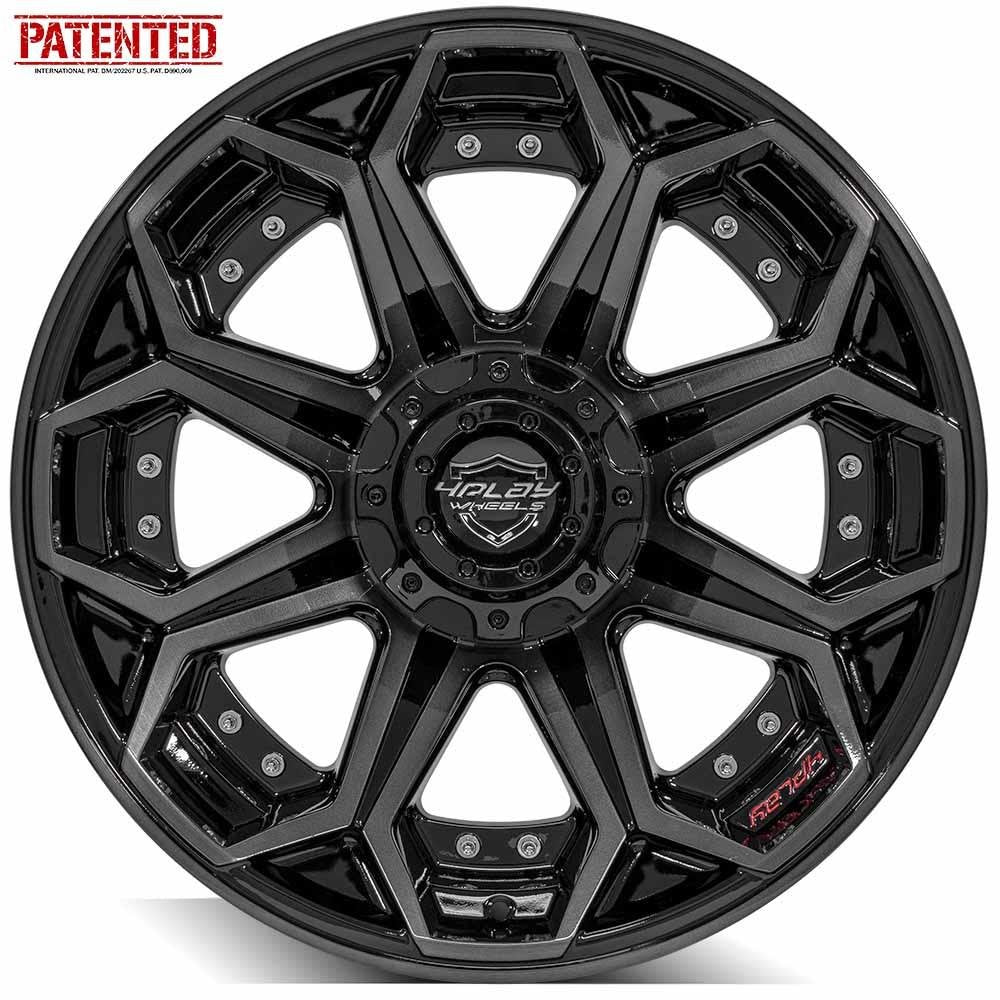 20x9 4Play Off-Road 4P80 Brushed Black 8x180 0mm