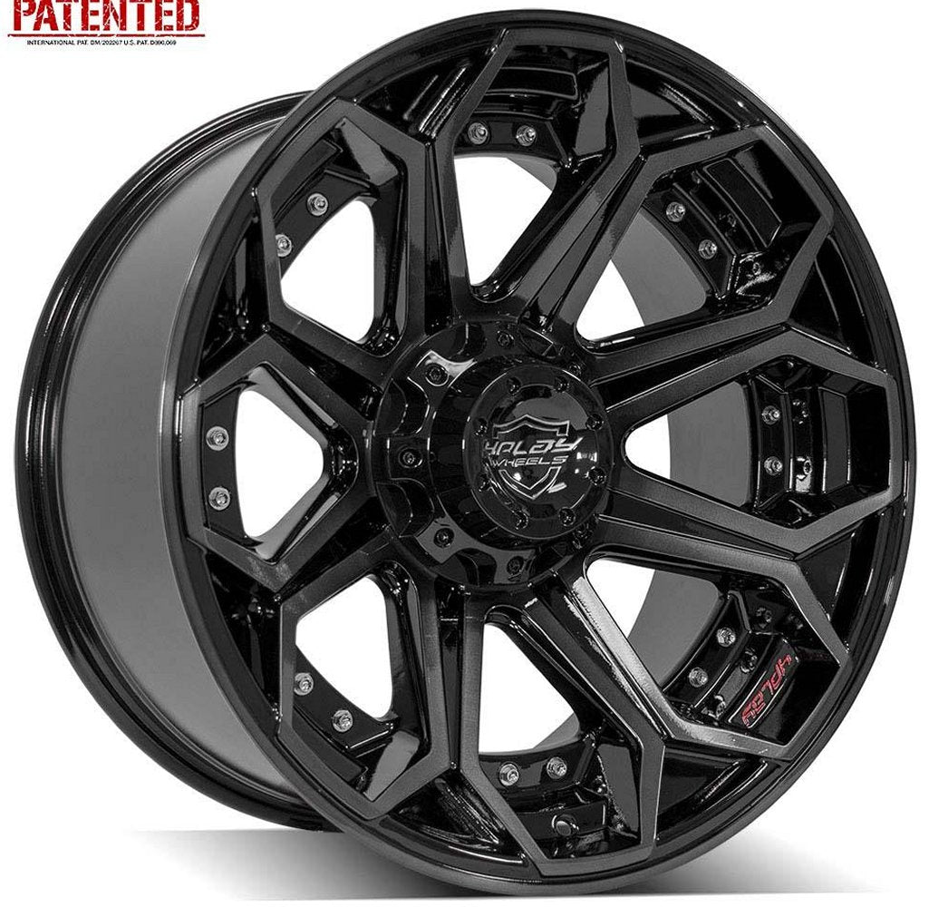 20x9 4Play Off-Road 4P80 Brushed Black 8x180 0mm