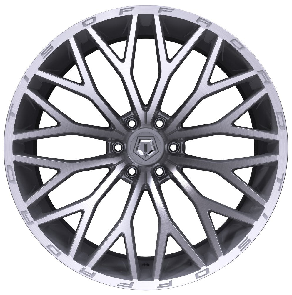 20X9 TIS Off-Road 566BSM Brushed Silver & Milled 6x135 0mm - Flex Offroad