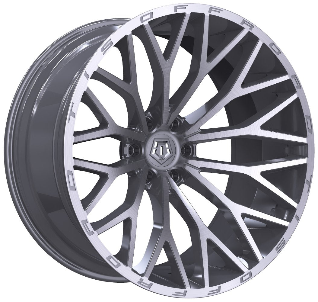 20X9 TIS Off-Road 566BSM Brushed Silver & Milled 6x135 0mm - Flex Offroad