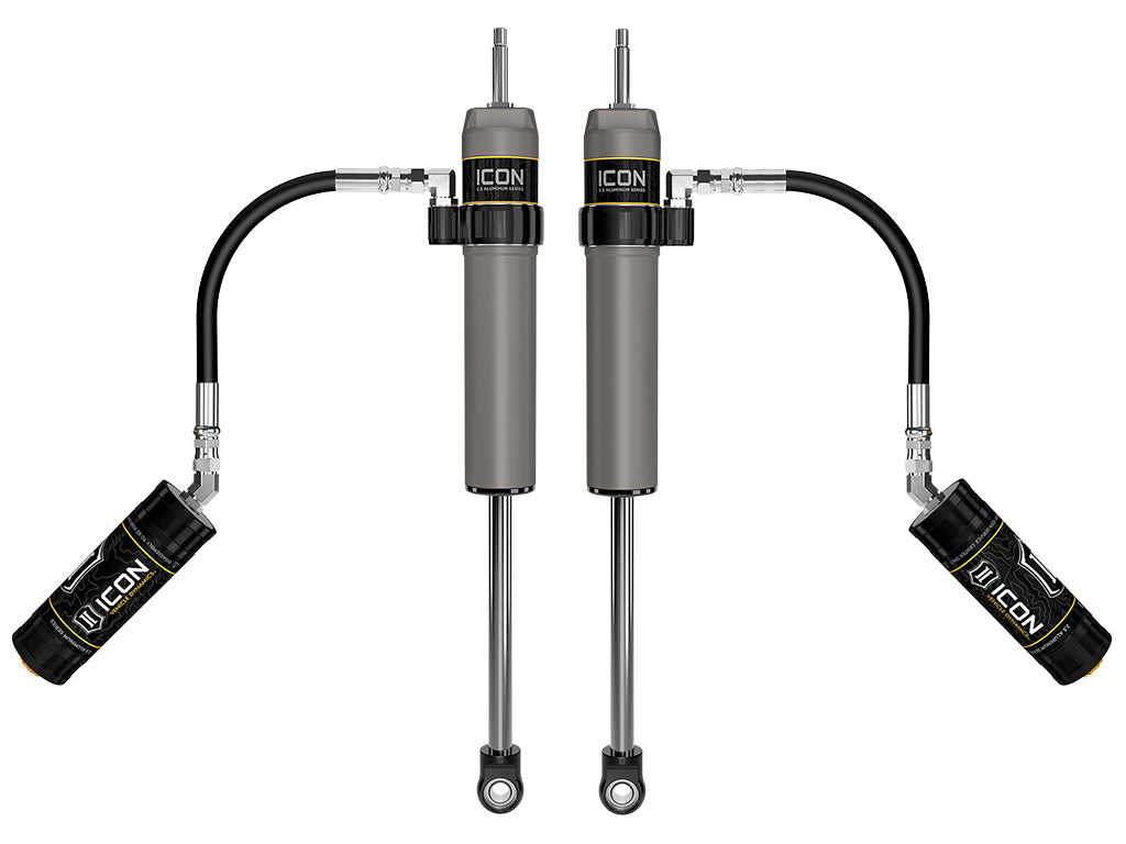 ICON 2024-2025 Toyota Tacoma, 0-1" Lift, Rear, V.S. 2.5 Aluminum Series Shock Absorbers, Remote Reservoir, Pair 57808p