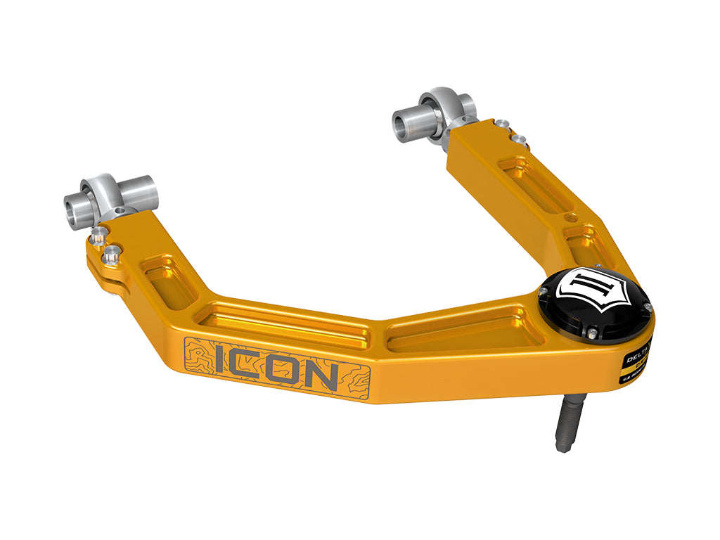 ICON 2024-2025 Toyota Tacoma/2024 Toyota Land Cruiser 250 Series/2024 Lexus GX550, Front, Billet Upper Control Arms w/ Delta Joint Pro, Gold Anodizing 58552gdj