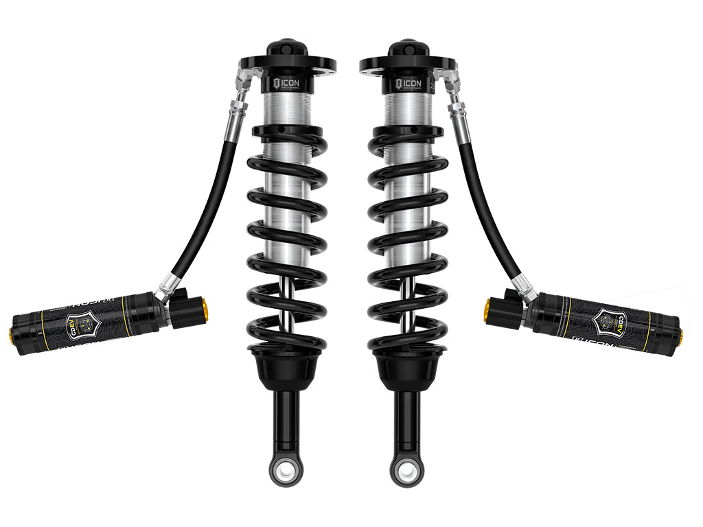 ICON 2022-2025 Toyota Tundra 1.25-3.5" Lift/2023-2025 Sequoia 3-4.5" Lift, Front, V.S. 2.5 Series Coilover Kit, Remote Reservoir w/ CDEV, Pair 58770e