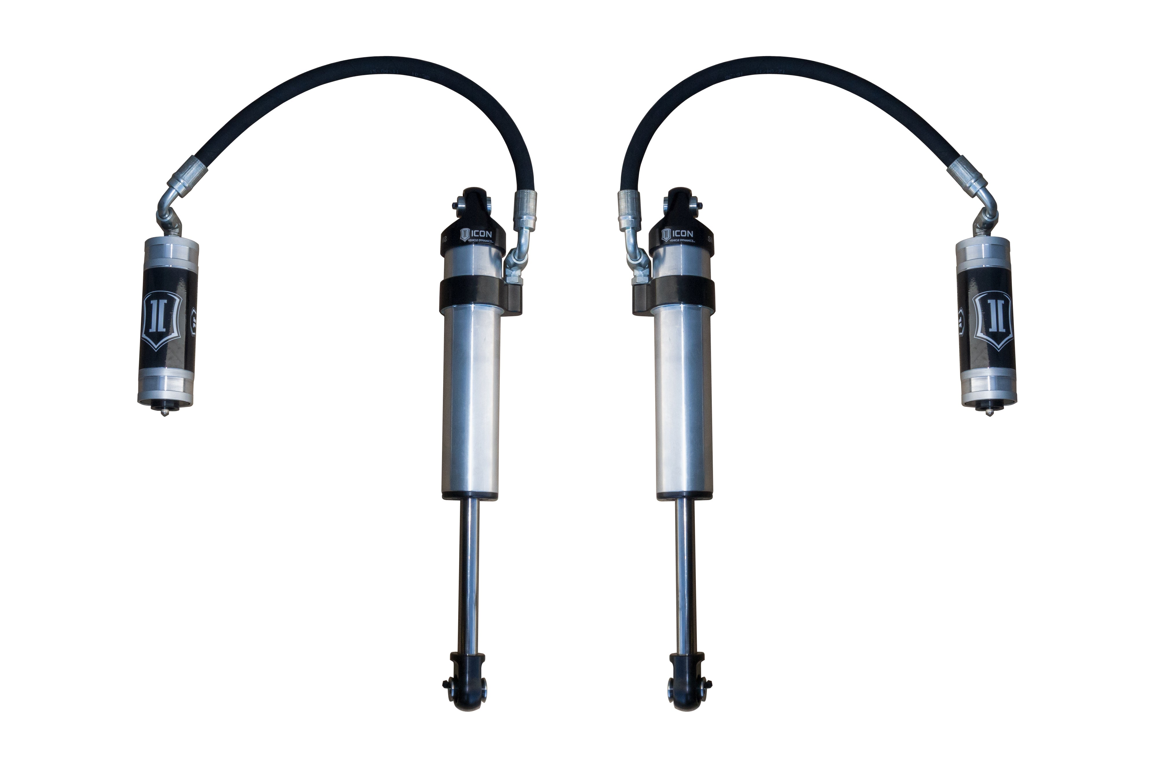 ICON 2003-2024 Toyota 4Runner/2005-2023 Toyota Tacoma/2007-2014 Toyota FJ Cruiser, Front, 2.5 VS Stock Width Remote Reservoir Secondary Shocks, Pair 59702p-cb