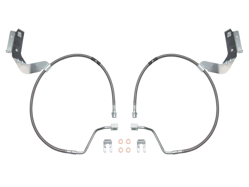 ICON 2017-2024 Ford F-250/F-350 Super Duty, Front, 4.5"-7" Lift, Extended Stainless Brake Line Kit 61110