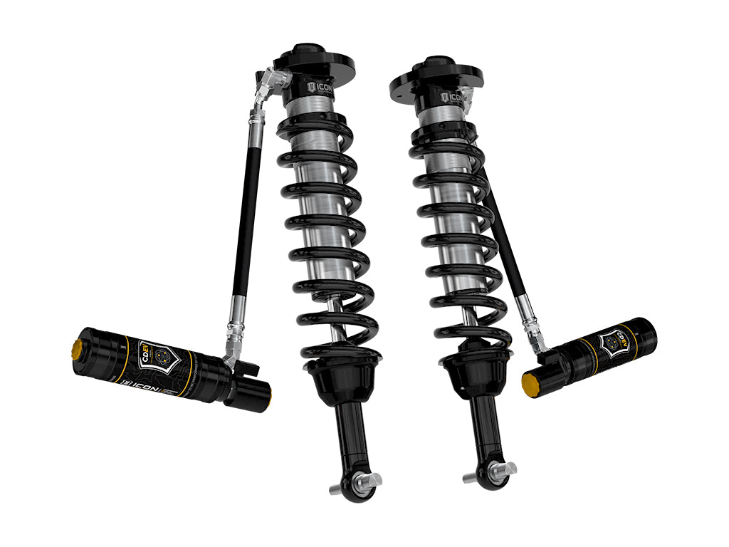 ICON 2021-2024 Ford F-150 4WD, 2.75-3.5" Lift, Front, V.S. 2.5 Series Coilovers, Remote Reservoir w/ CDEV, Pair 91825e