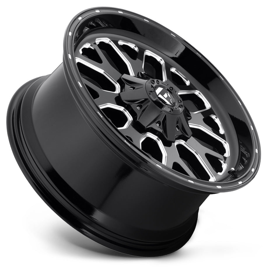 20x10 Fuel Off-Road Titan Gloss Black Milled D588 6x135 6x5.5/139.7 -18mm - Flex Offroad