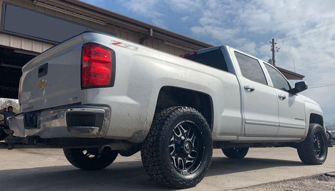 (Clearance - No Returns) 24x14 American Truxx AT1900 Sweep Matte Black Milled (* May Require Trimming) 6x5.5/139.7 -76mm - Flex Offroad