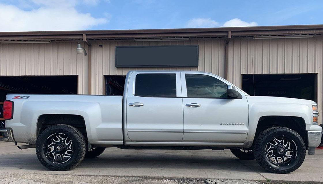 (Clearance - No Returns) 24x14 American Truxx AT1900 Sweep Matte Black Milled (* May Require Trimming) 6x5.5/139.7 -76mm - Flex Offroad