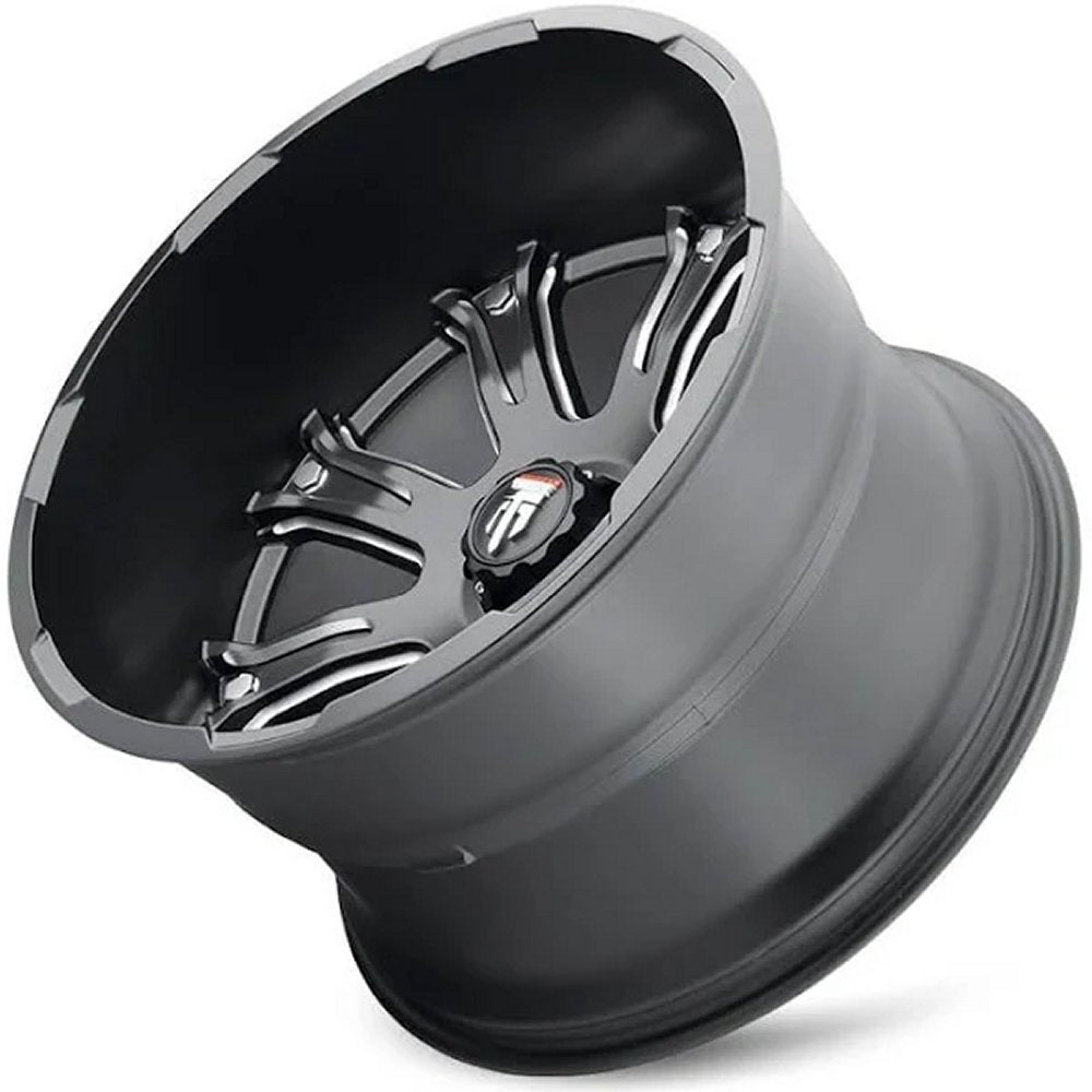 (Clearance - No Returns) 22x14 American Truxx AT154 Bomb Matte Black Milled (* May Require Trimming) 6x135 -76mm - Flex Offroad