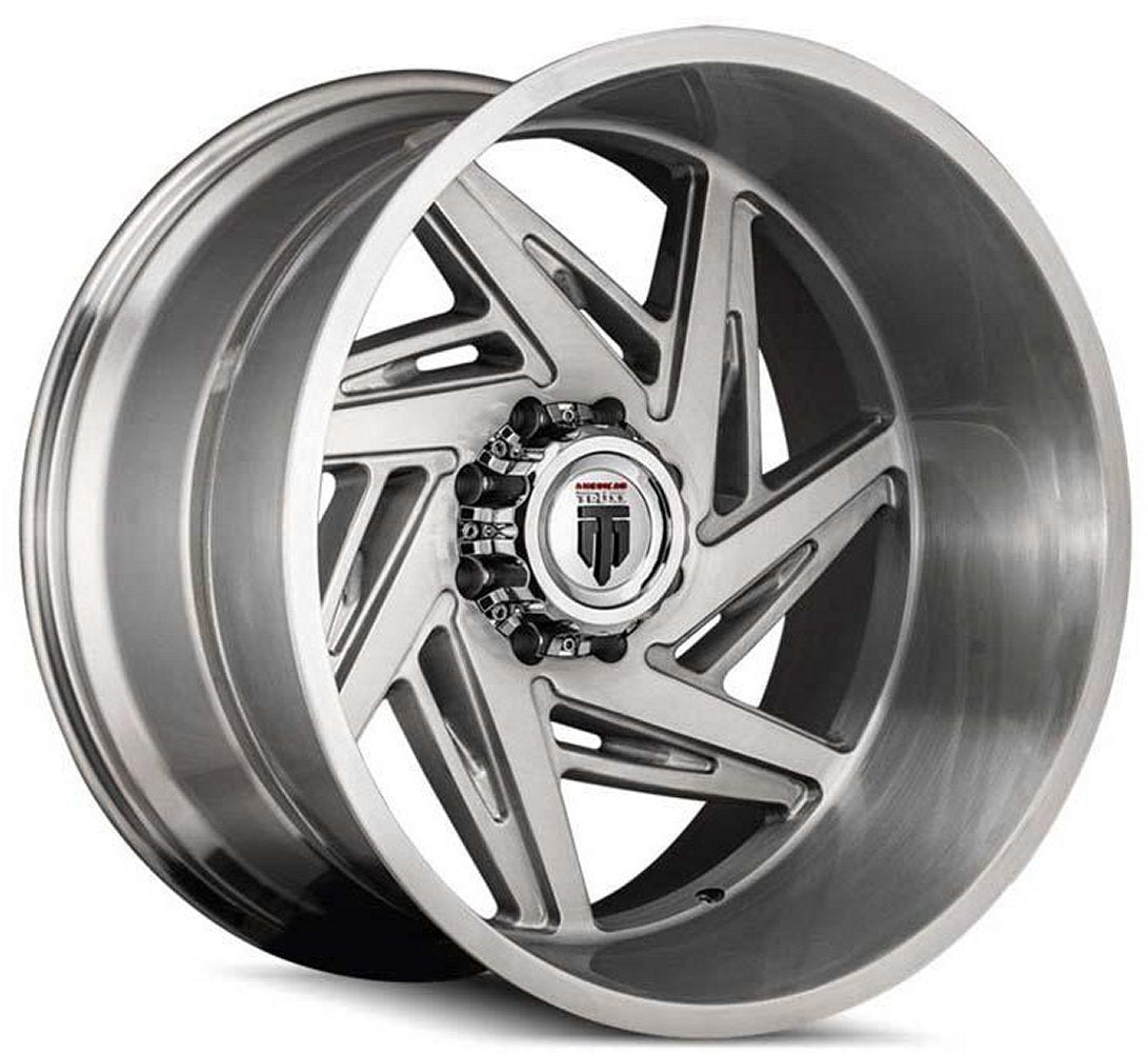 (Clearance - No Returns) 22x12 American Truxx AT1906 Spiral Brushed Texture (* May Require Trimming) 5x150 -44mm - Flex Offroad