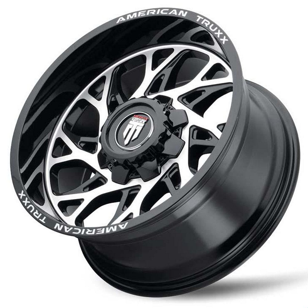 24x14 American Truxx AT1913 Destiny Gloss Black Machined (* May Require Trimming) 8x6.5/165 -76mm - Flex Offroad