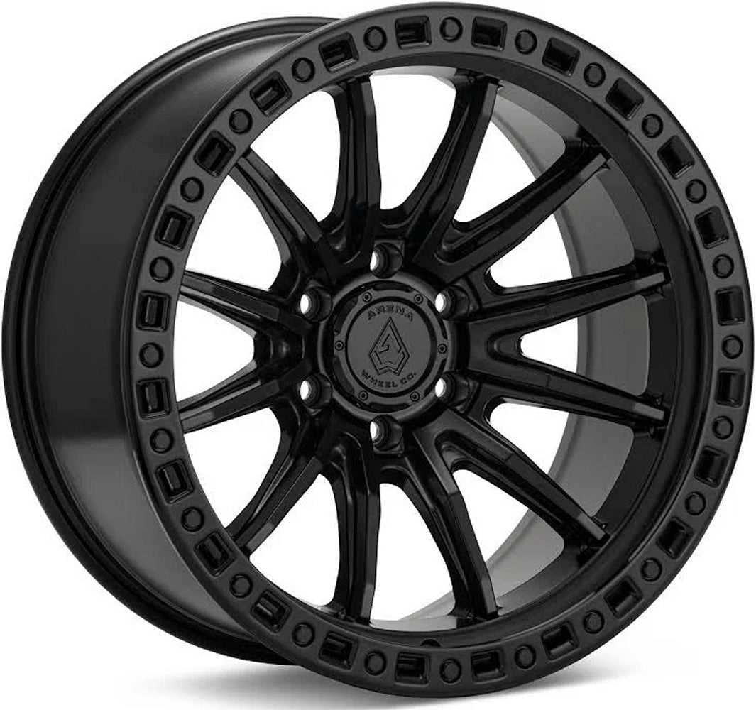 (Special Pricing) 20x10 Arena A103 Mission Satin Black (6-Lug) 6x135 -18mm