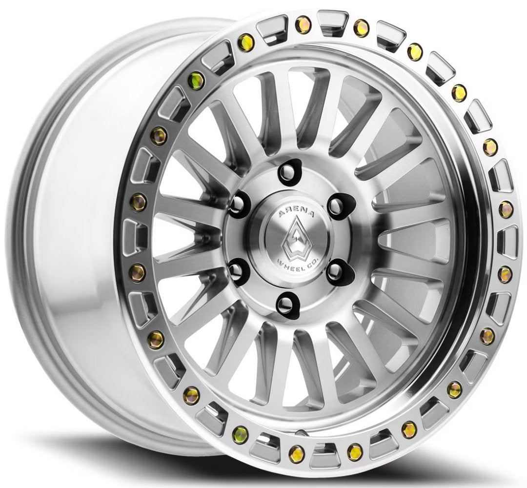 17x9 Arena A108 Trophy Bright Machine Zinc Bolts 6x5.5/139.7 -12mm