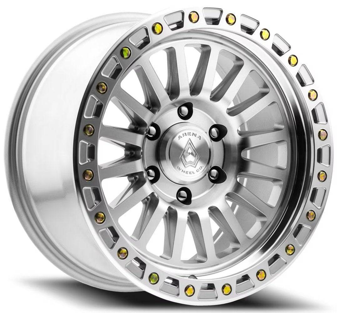 17x9 Arena A108 Trophy Gloss Silver Machined 8x6.5/165 0mm