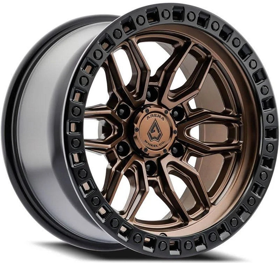 (Special Pricing) 18x9 Arena A109 Hustle Smoked Bronze w/ Satin Black Lip (6-Lug) 6x135 1mm
