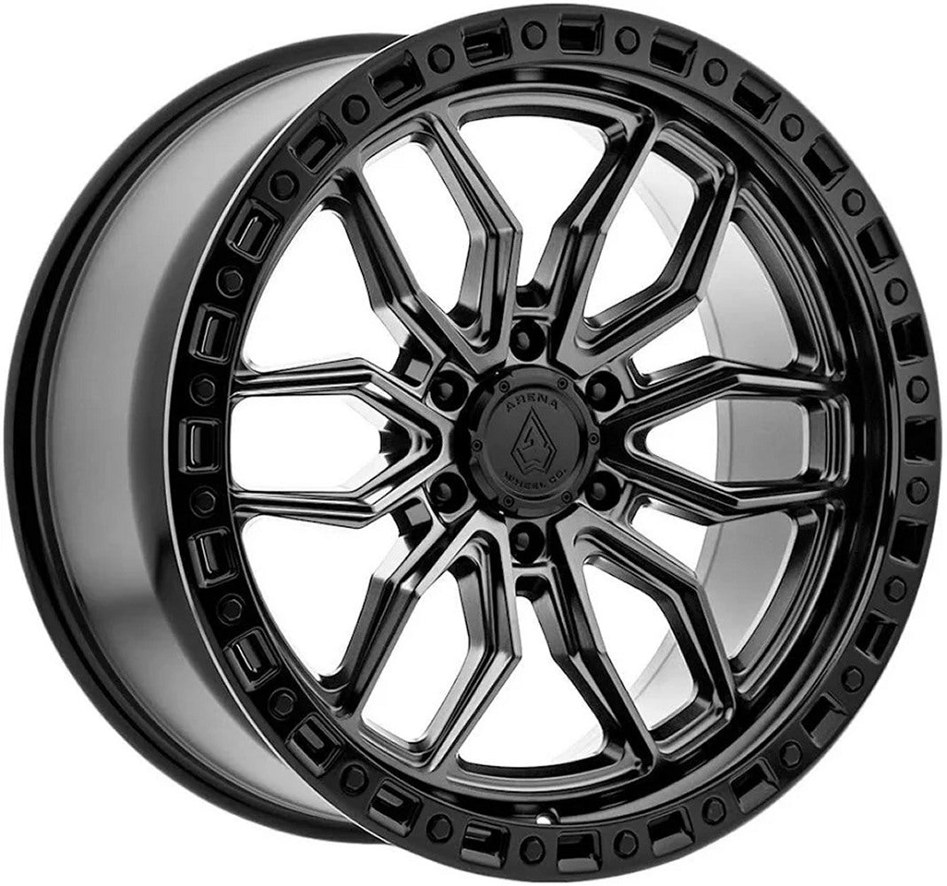 (Special Pricing) 20x9 Arena A109 Hustle Satin Gunmetal w/ Satin Black Lip (6-Lug) 6x135 0mm