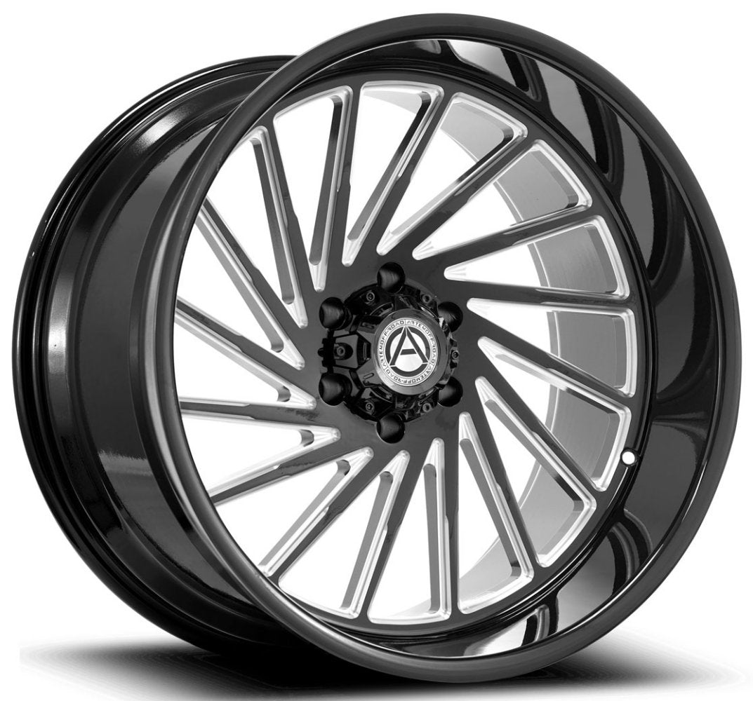 24x12 Artem Off-Road A205 Curvus Gloss Black Milled (Flow Formed) (* May Require Trimming) 6x5.5/139.7 -44mm - Flex Offroad