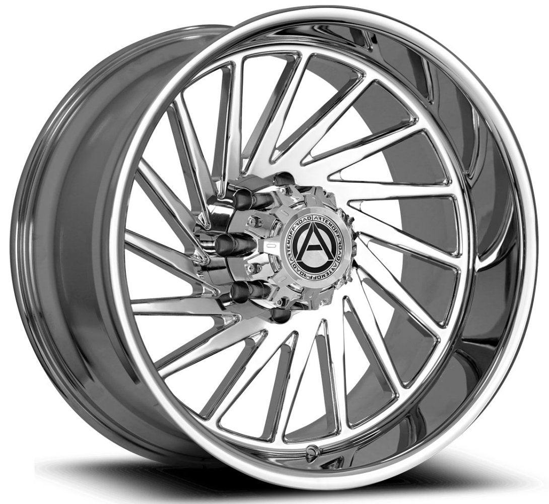 22x12 Artem Off-Road A205 Curvus Chrome (Flow Formed) (* May Require Trimming) 8x180 -44mm - Flex Offroad