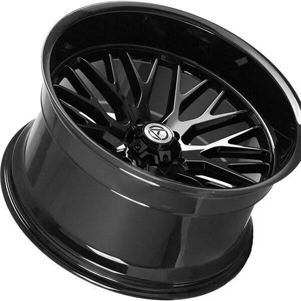 26X12 Artem Off-Road A206 Novus Gloss Black (Flow Formed) (* May Require Trimming) 8x180 -44mm