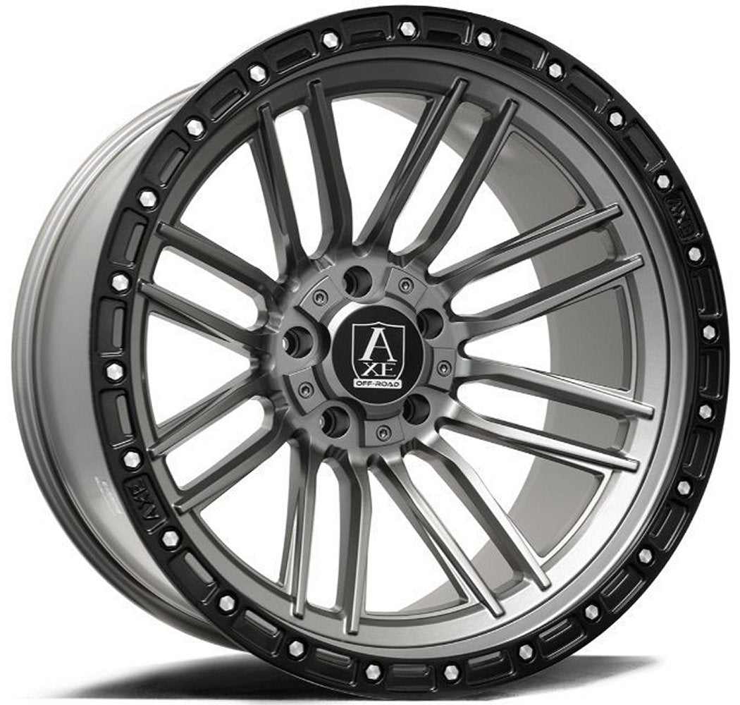 20x9.5 AXE Offroad Icarus Grey w/ Black Lip 6x5.5/139.7 15mm - Flex Offroad
