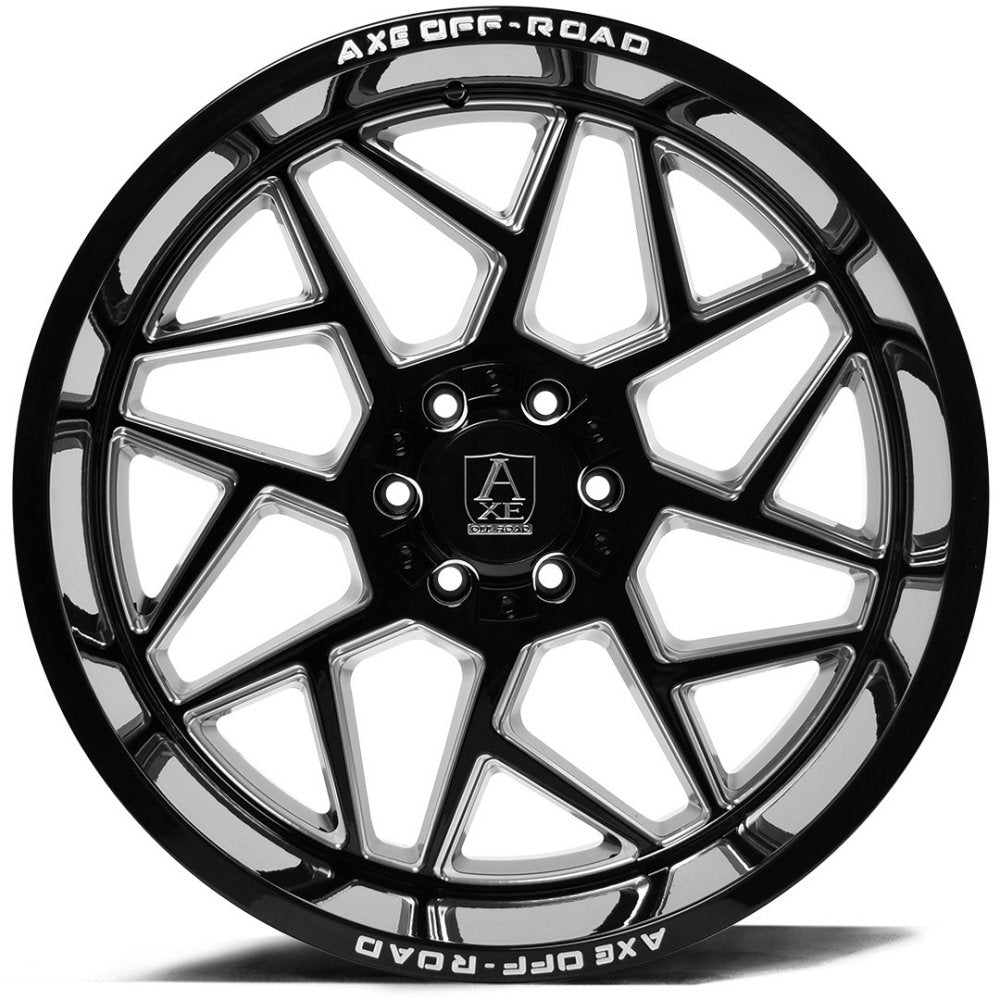 26x12 AXE Offroad Nemesis Gloss Black Double Milled (* May Require Trimming) 8x180 -44mm - Flex Offroad