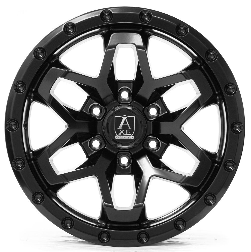 17x9 AXE Offroad Syrinks Satin Black 5x5/127 -15mm - Flex Offroad