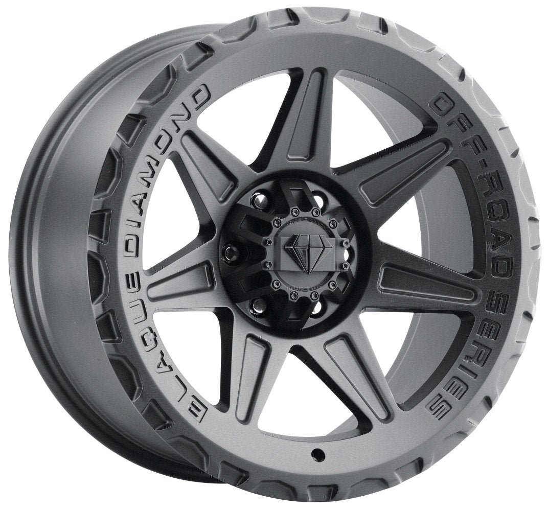 18x9 Blaque Diamond Off-Road BD-O102 Matte Textured Black (Flow Forged) 5x5/127 5x5.5/139.7 1mm - Flex Offroad