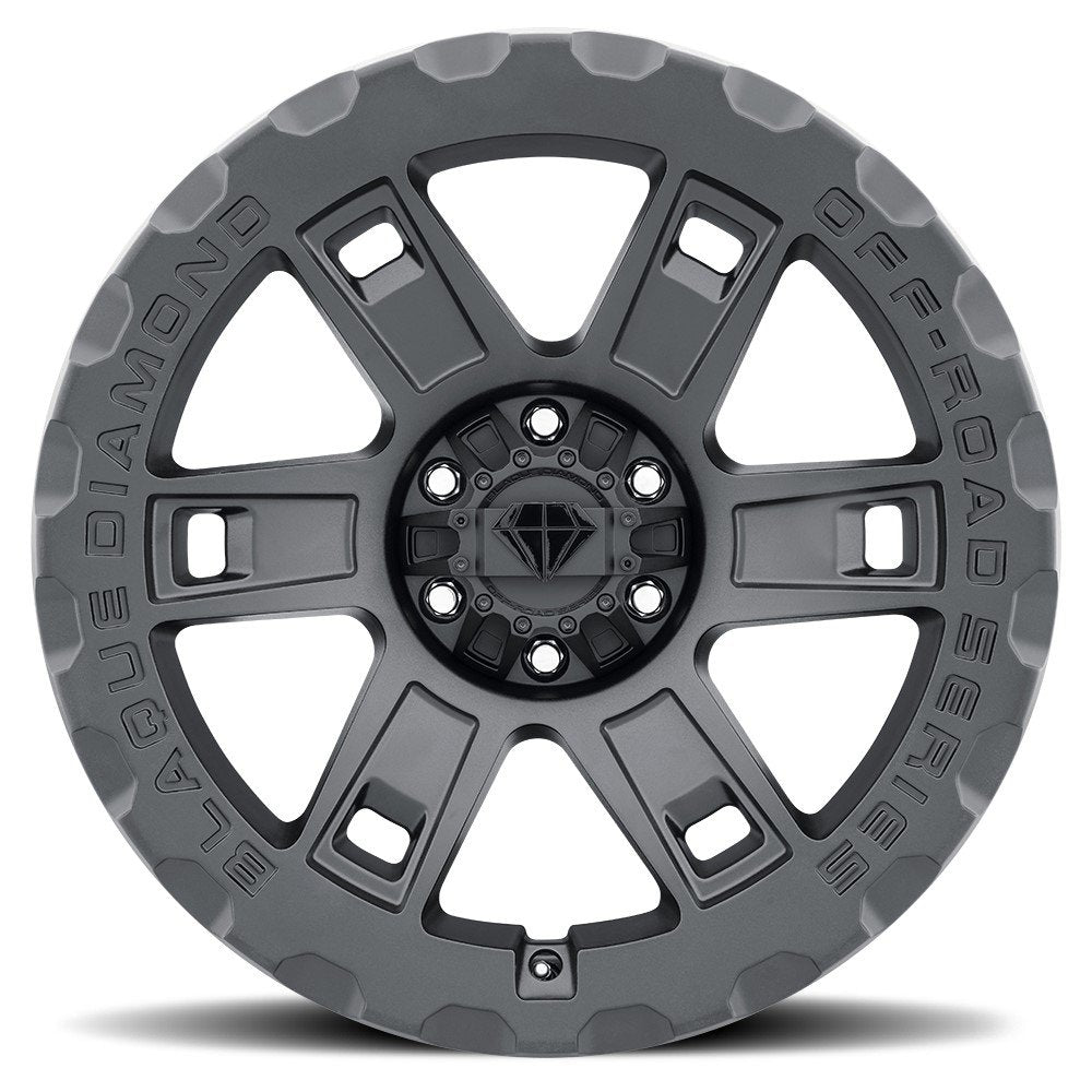 17x9 Blaque Diamond Off-Road BD-O801 Matte Textured Black (Flow Forged) 6x135 6x5.5/139.7 -12mm - Flex Offroad
