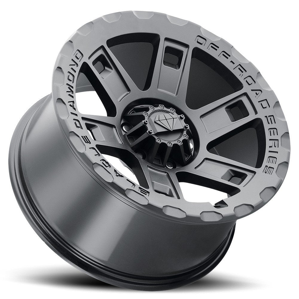 17x9 Blaque Diamond Off-Road BD-O801 Matte Textured Black (Flow Forged) 6x135 6x5.5/139.7 -12mm - Flex Offroad