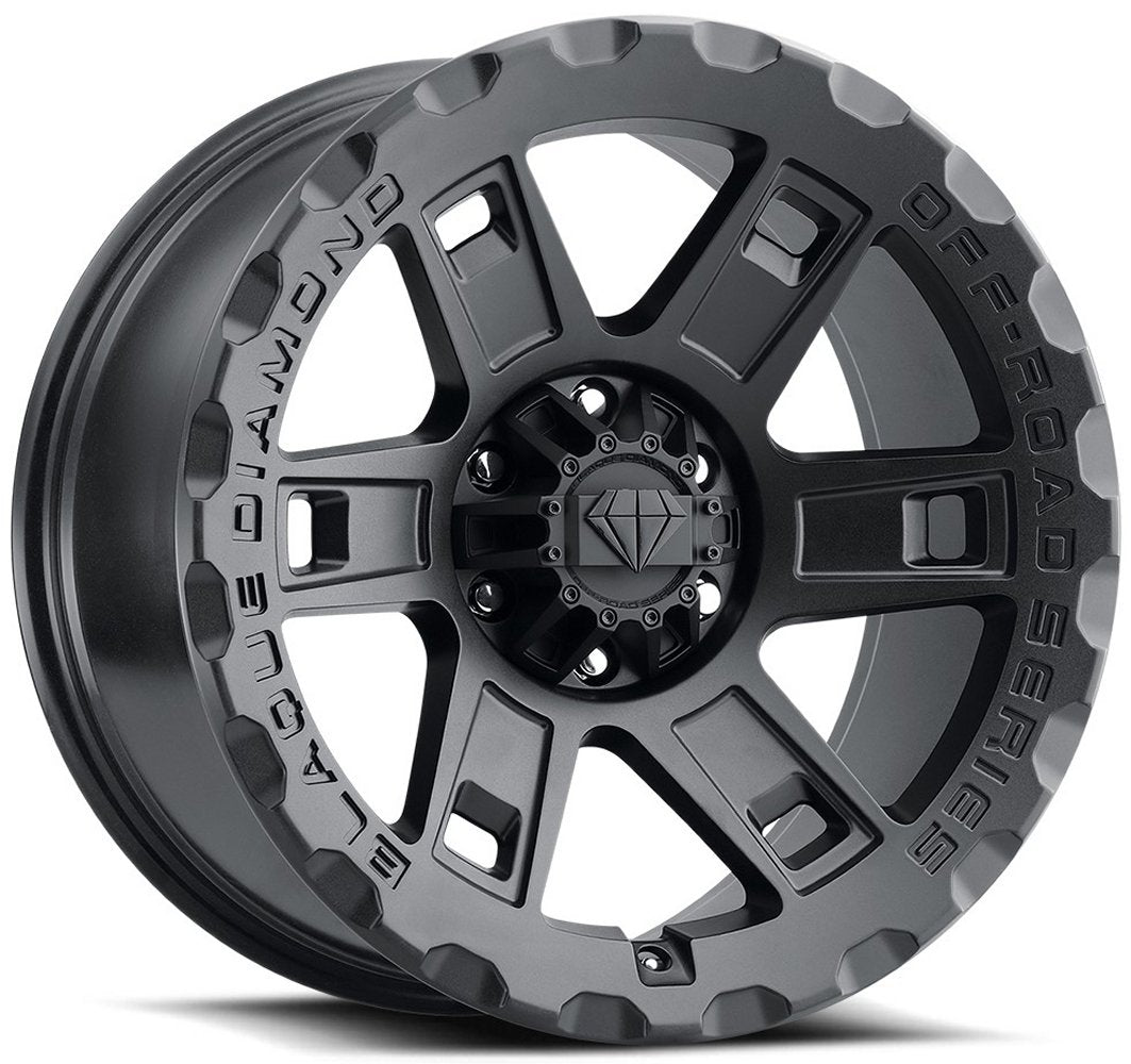 20x10 Blaque Diamond Off-Road BD-O801 Matte Textured Black (Flow Forged) 6x135 6x5.5/139.7 -18mm - Flex Offroad