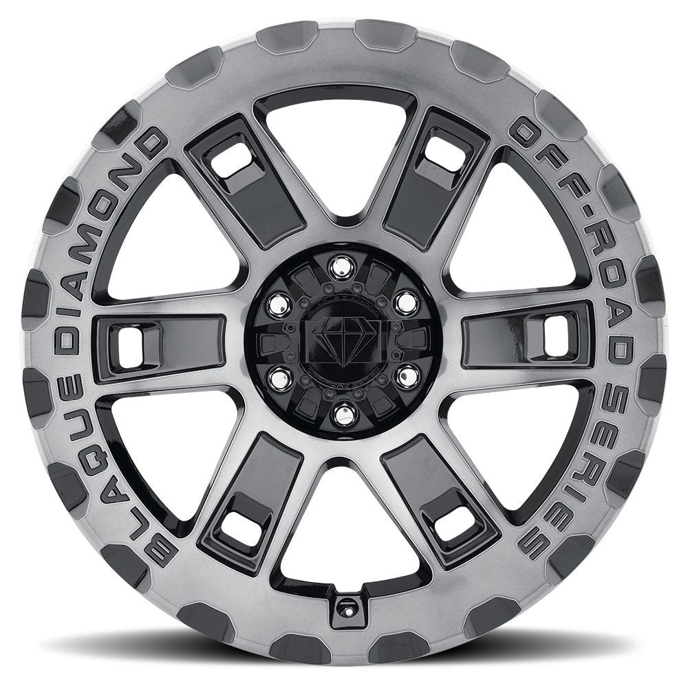 20x10 Blaque Diamond Off-Road BD-O801 Gloss Black Machined & Tinted (Flow Forged) 5x5/127 5x5.5/139.7 -18mm - Flex Offroad