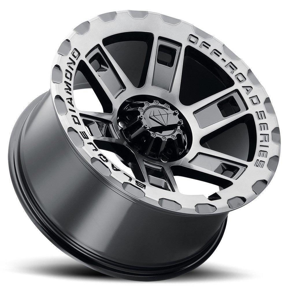 20x10 Blaque Diamond Off-Road BD-O801 Gloss Black Machined & Tinted (Flow Forged) 5x5/127 5x5.5/139.7 -18mm - Flex Offroad