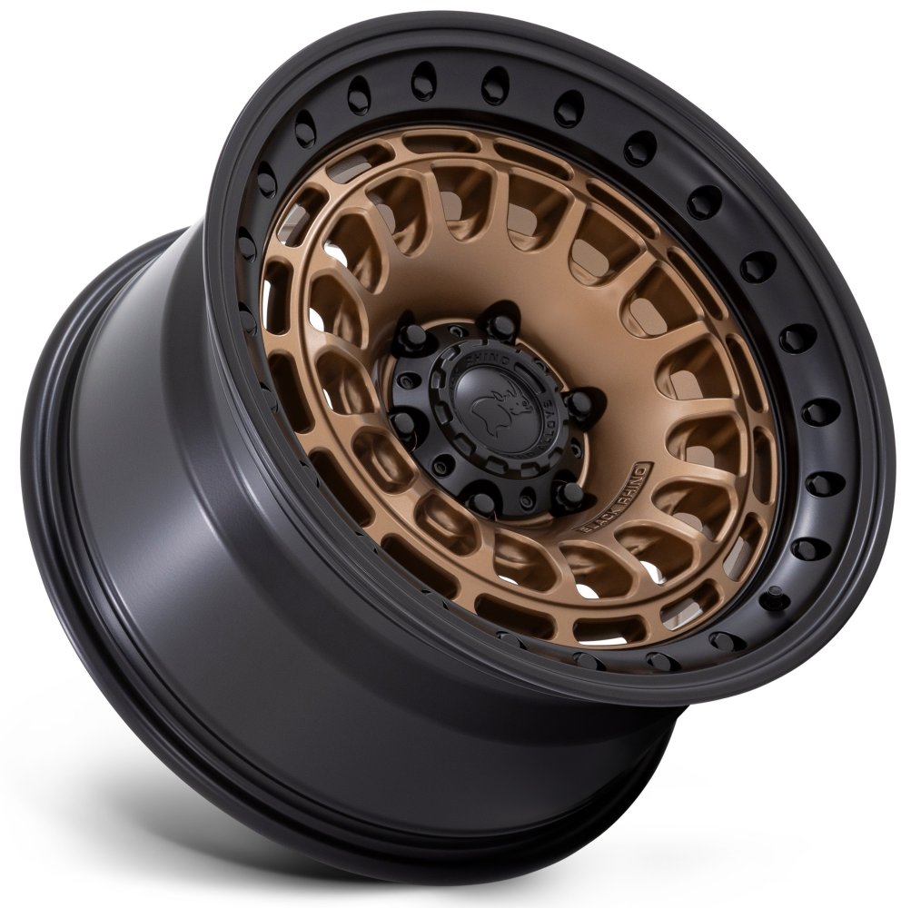 17x9 Black Rhino BR014 Sahara Matte Bronze w/ Gloss Black Lip 6x5.5/139.7 0mm - Flex Offroad