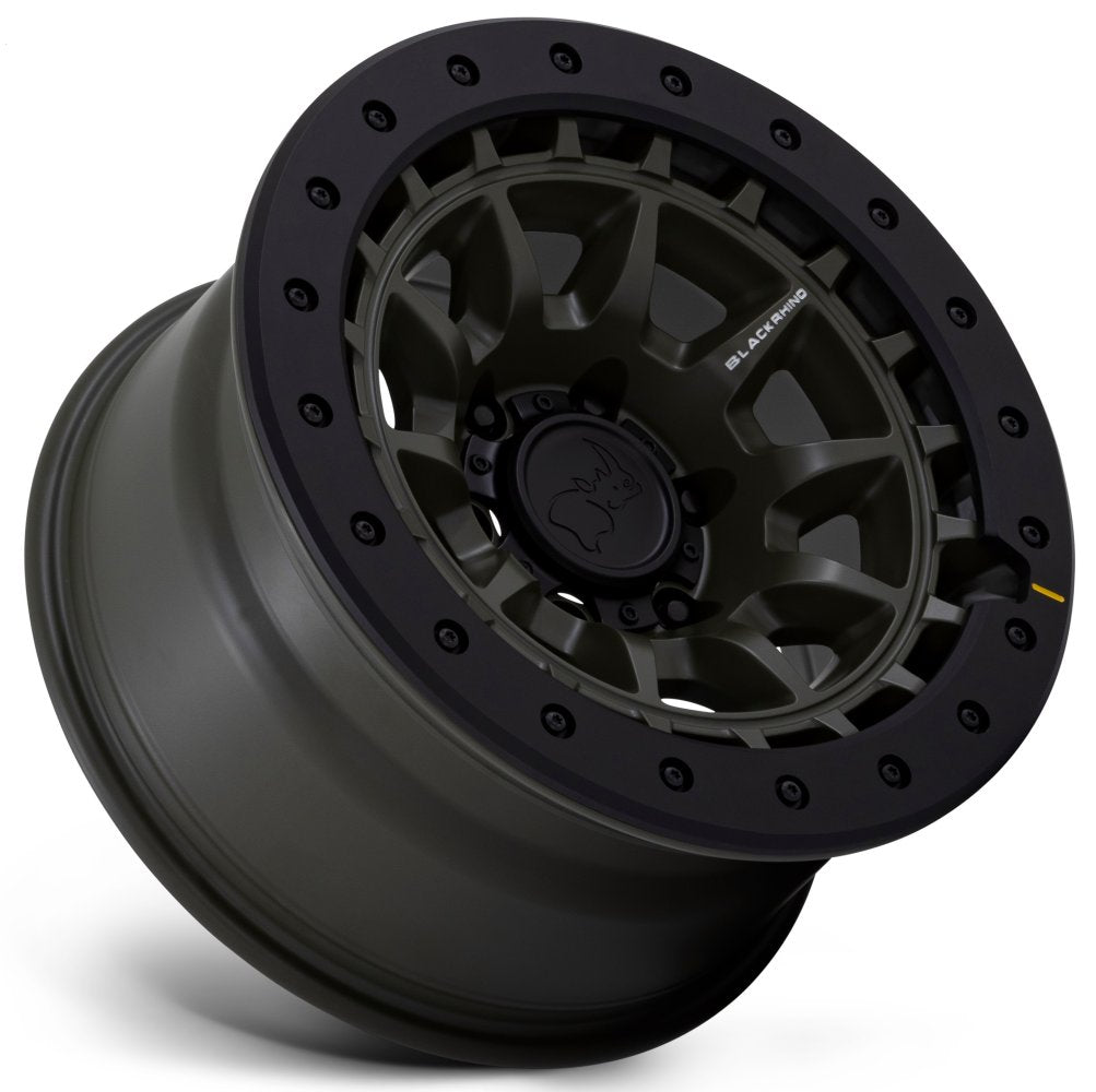 17X8.5 Black Rhino BR016 Tusk Olive Drab Green 6x5.5/139.7 -10mm - Flex Offroad