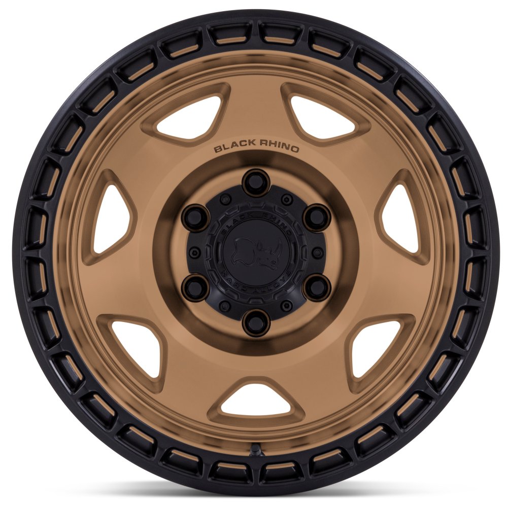(Clearance - No Returns) 17X8.5 Black Rhino BR018 Voyager Matte Bronze w/ Matte Black Lip 6x135 0mm