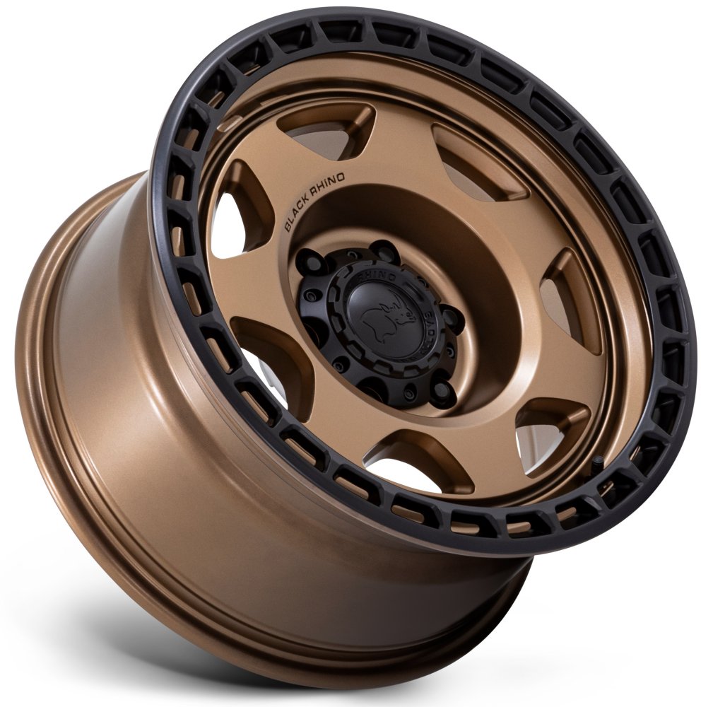 (Clearance - No Returns) 17X8.5 Black Rhino BR018 Voyager Matte Bronze w/ Matte Black Lip 6x135 0mm