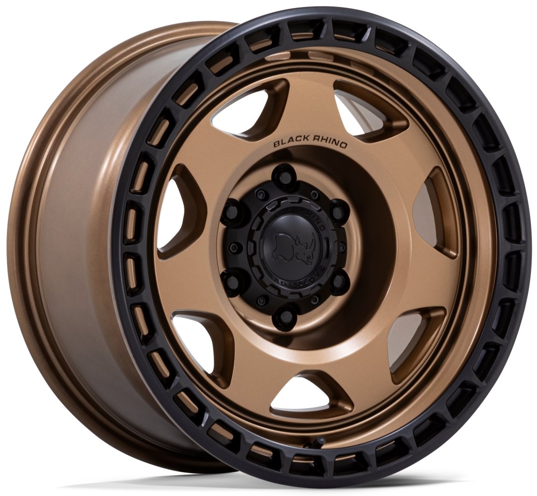 (Clearance - No Returns) 17X8.5 Black Rhino BR018 Voyager Matte Bronze w/ Matte Black Lip 6x135 0mm