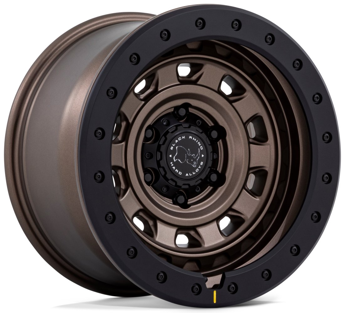 17X9 Black Rhino BR023 Rival Burnt Bronze w/ Matte Black Lip 5x5/127 -12mm - Flex Offroad