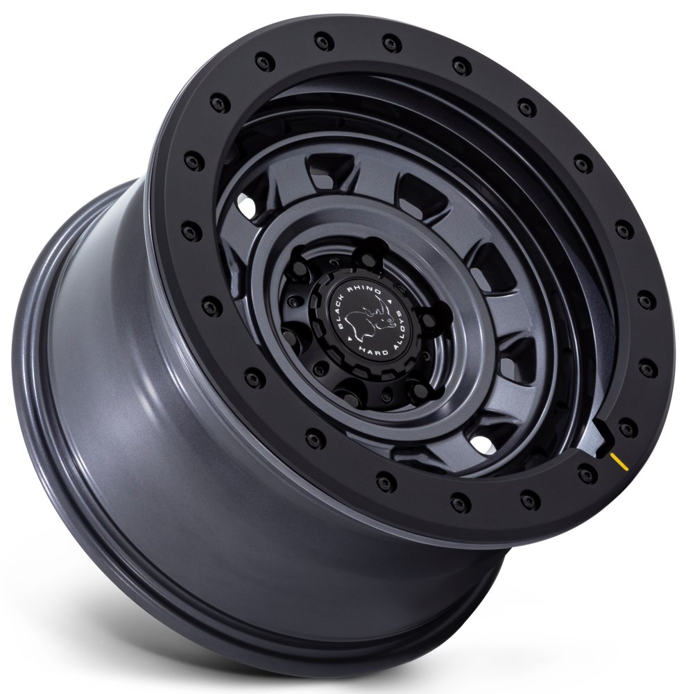 17X9 Black Rhino BR023 Rival Matte Gunmetal w/ Matte Black Lip 5x5/127 -12mm - Flex Offroad