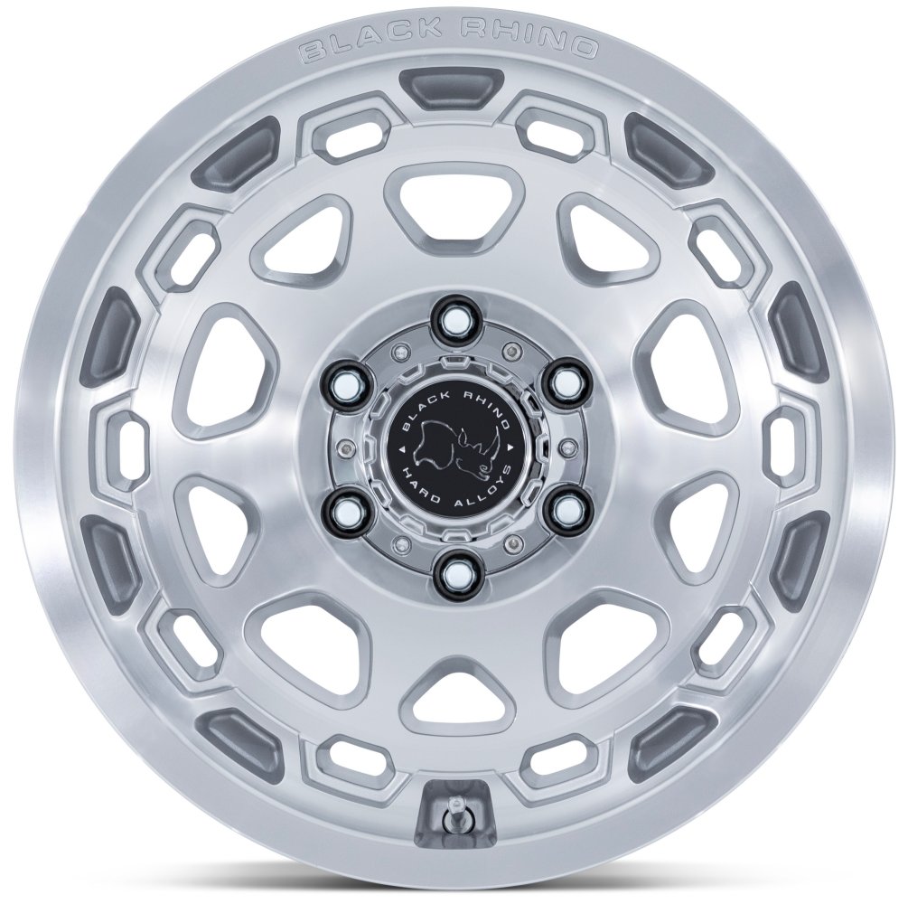 17X8.5 Black Rhino BR026 Congo Gloss Silver Machined 5x5/127 0mm