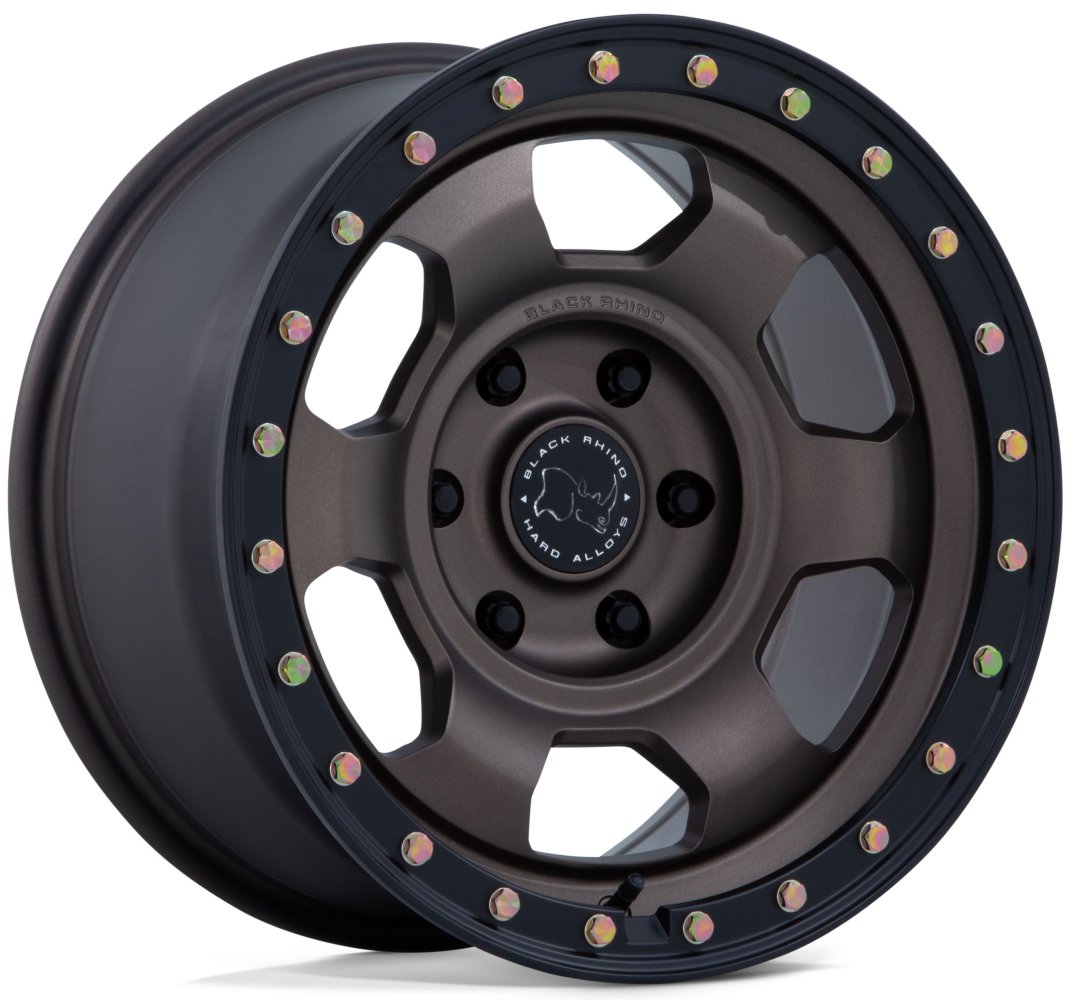 17X8.5 Black Rhino BR029 Trooper Burnt Bronze w/ Matte Black Lip 6x5.5/139.7 -10mm