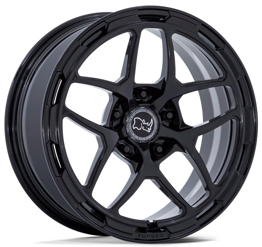 18x8 Black Rhino BR401 Stallberg Gloss Black (Full Forged) 5x130 20mm - Flex Offroad