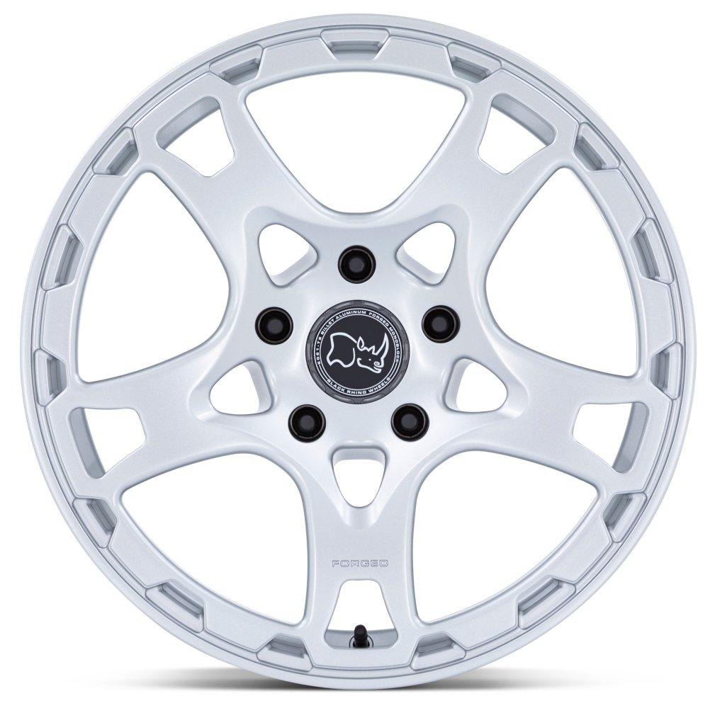 18x8 Black Rhino BR402 Klaue Matte Silver (Full Forged) 5x130 20mm - Flex Offroad